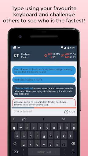 KeyTyper: Mobile Typing Game screenshot 1