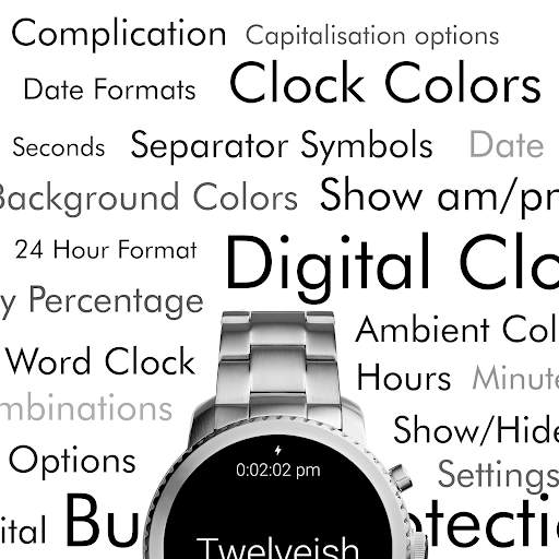 Twelveish - Customizable Text Watch Face for Wear screenshot 3
