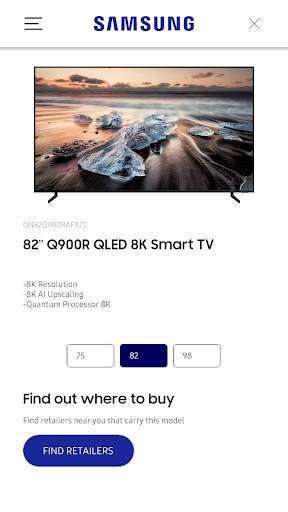 Samsung TV True Fit screenshot 1