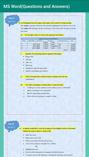 MS Word (Questions and Answers) screenshot 6