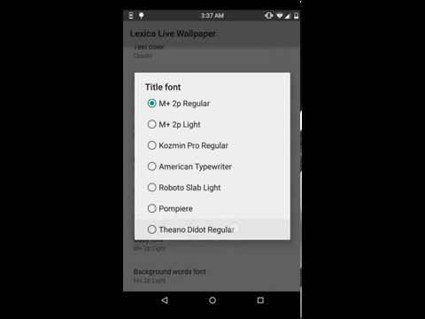 Lexica Live Wallpaper Lite screenshot 1
