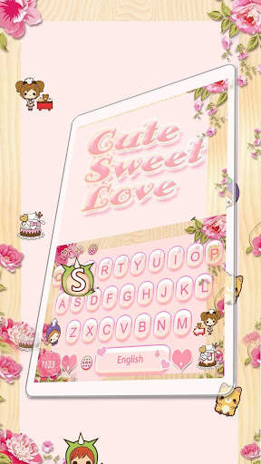 Cute Sweet Pink Love Keyboard screenshot 2