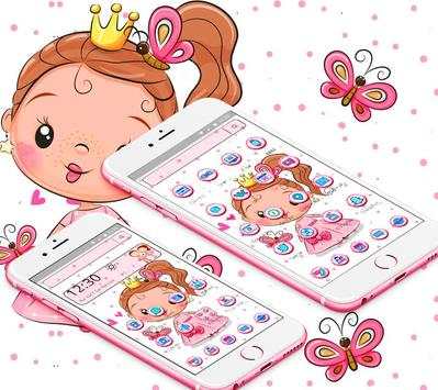 Cartoon Cute Pink Princess Theme screenshot 3