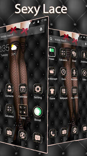 APUS Launcher  Lace Girl Theme screenshot 2