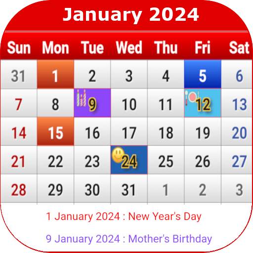 US Calendar 2024 6.0.3