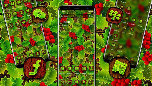 Holly Leaves Launcher Theme screenshot 4