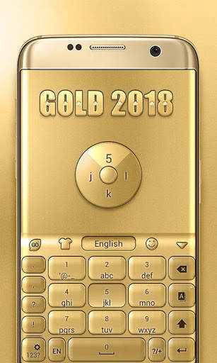 3D Gold 2018 GO Keyboard Theme स्क्रीनशॉट 3