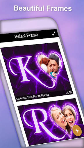 Lighting Text Photo Frames screenshot 1