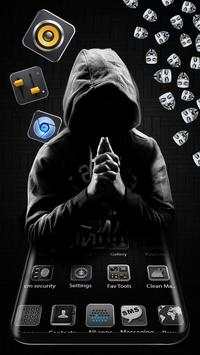 Black Hacker Gravity Theme screenshot 2
