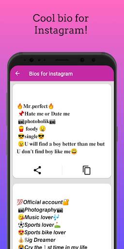 Bio for Instagram - Instagram bio ideas screenshot 5