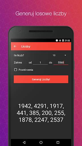 Randomizer  Generator losowych wyborów liczb haseł screenshot 5