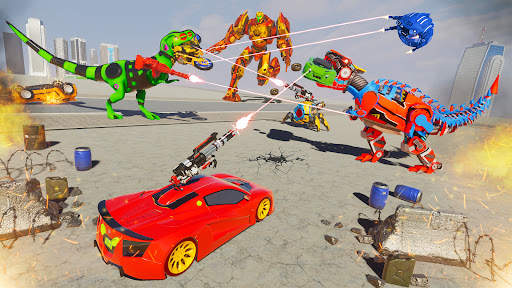 Dino Robot Transform Car Games screenshot 6