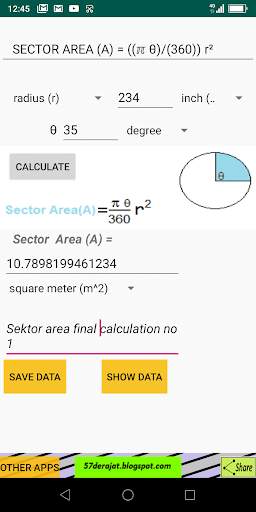 Circle Calculator 2 تصوير الشاشة