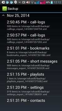 Backup Contact/Sms/Call Logs screenshot 3