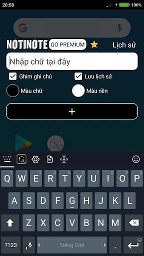 Ghi chú nhanh trên thông báo screenshot 1