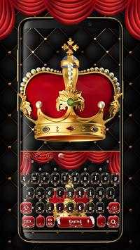 Luxury Red Crown Keyboard Theme screenshot 1