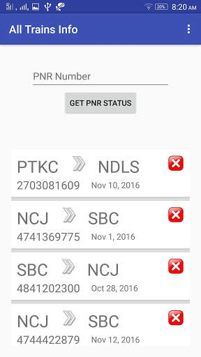 All Trains Info & PNR Status - IRCTC Railway App screenshot 2