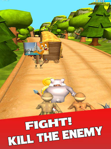 Tom and Mouse Rush Jungle Game Fast Subway Zoo Run screenshot 14