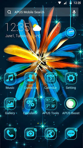Colorful Feather APUS Launcher theme screenshot 1