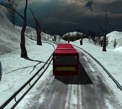 Bus Driving Snowy Mountains screenshot 2