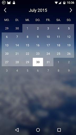Simple Calendar Widget скриншот 2