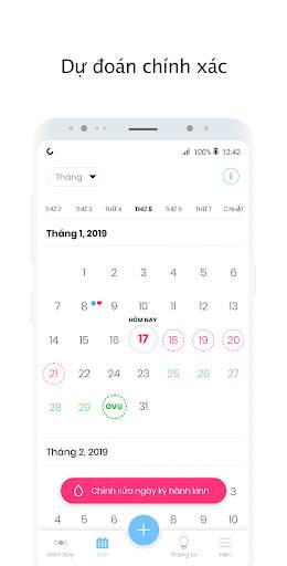 Trình theo dõi lịch kinh nguyệt và mang thai MIA screenshot 5