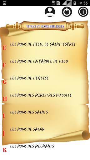 TITRES ET NOMS BIBLIQUES screenshot 1