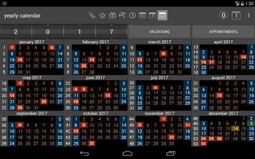 Endless Calendar 10 تصوير الشاشة