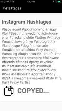 Trendy Tags for Boost Like & Follower In Instagram screenshot 3