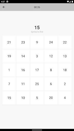 Schulte table: brain training screenshot 10