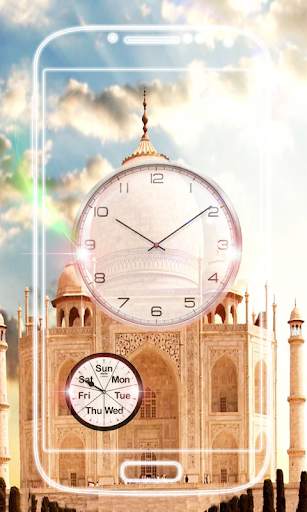 Tajmahal Clock Live Wallpaper screenshot 6