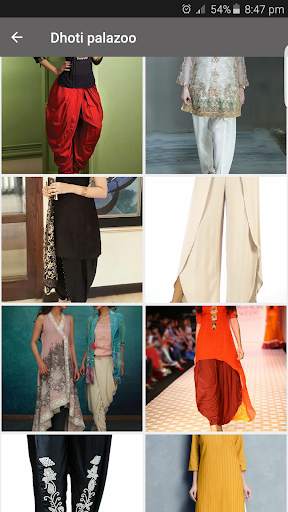 Dhoti palazzo tulip design screenshot 3