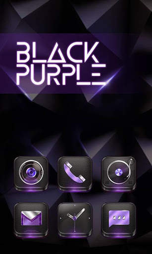 Black Purple GO Launcher Theme screenshot 1