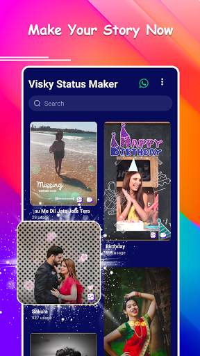 Visky : Lyrical Video Status Maker screenshot 1