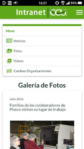 Intranet CCU screenshot 5
