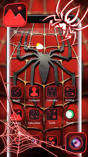 Red Spider Theme APUS Launcher screenshot 1
