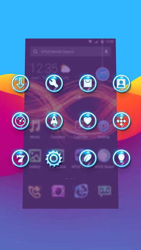Shine Glitter Neon APUS stylish theme screenshot 3