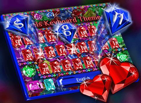 Jewels Keyboard Theme स्क्रीनशॉट 4