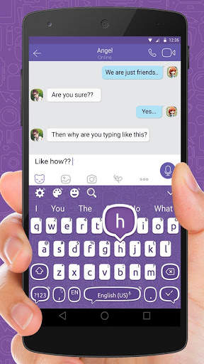 Vibr संदेश के लिए कीबोर्ड थीम स्क्रीनशॉट 1