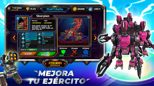 Steel Wars Royale - Juego Robots Estrategia screenshot 2