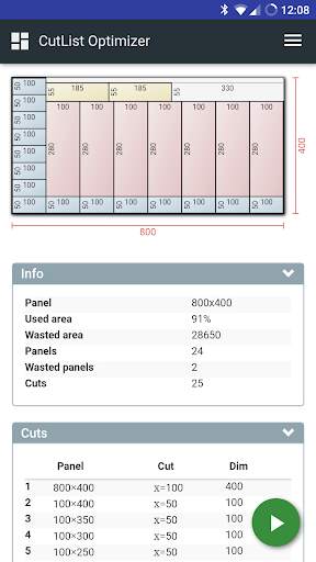 CutList Optimizer screenshot 3