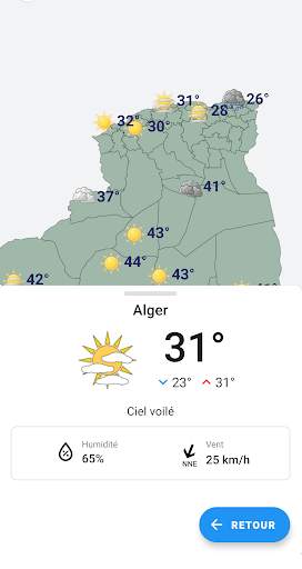 Meteo Algerie ONM 6 تصوير الشاشة