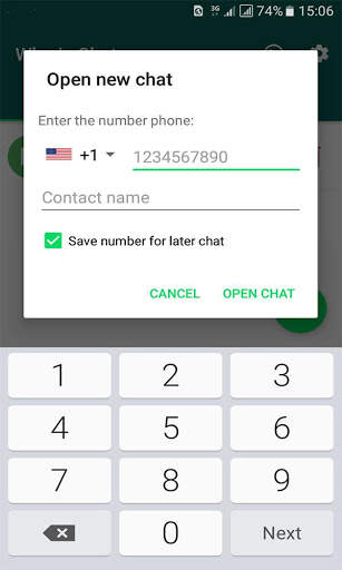 OpenChat: Direct Open for Whatsapp Chat screenshot 2