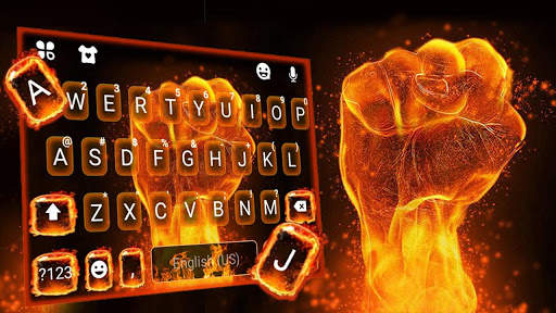 Fire Fist Keyboard Theme screenshot 1