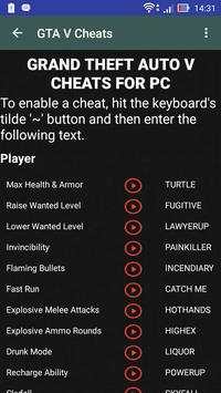 Cheats for GTA V screenshot 2