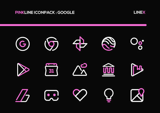 PinkLine Icon Pack : LineX Pink Edition screenshot 4