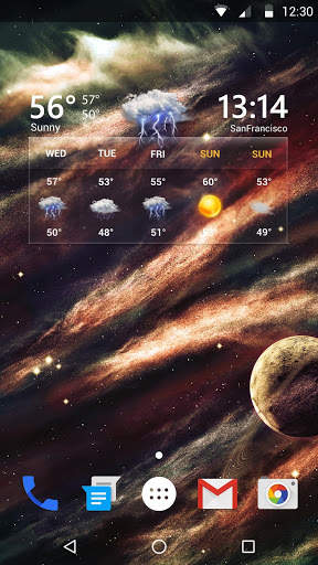 Transparent Live Weather Widge screenshot 1