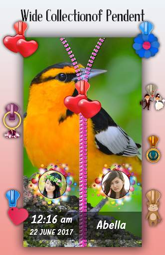 Birds Zipper Lock Screen 5 تصوير الشاشة