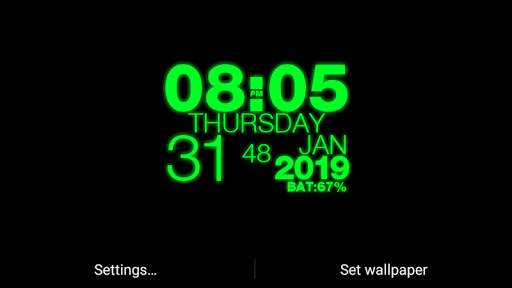 Wallpaper Clock Digi Clock Lwp screenshot 4