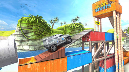 Tricky Car Stunts - Free Racing Stunt Car Games скриншот 1